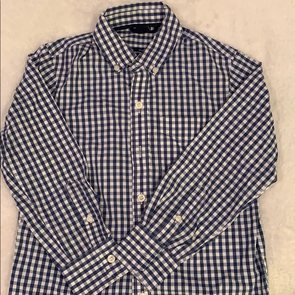 Gap Kids Blue Checked Oxford
